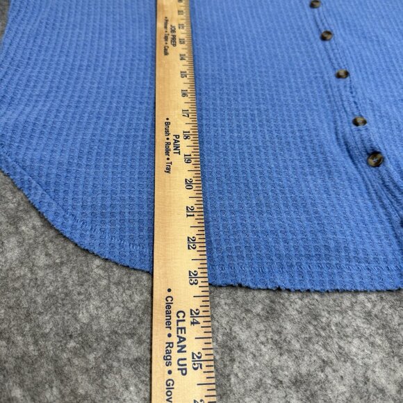 Urban Outfitters Out From‎ Under Jojo Waffle Knit Top Womens XS Blue Button Boxy - Picture 8 of 9